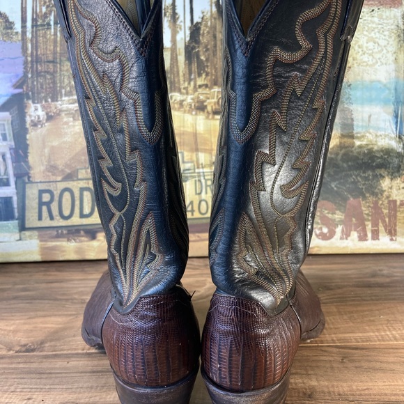 Justin lizard cowboy boots - Picture 3 of 7